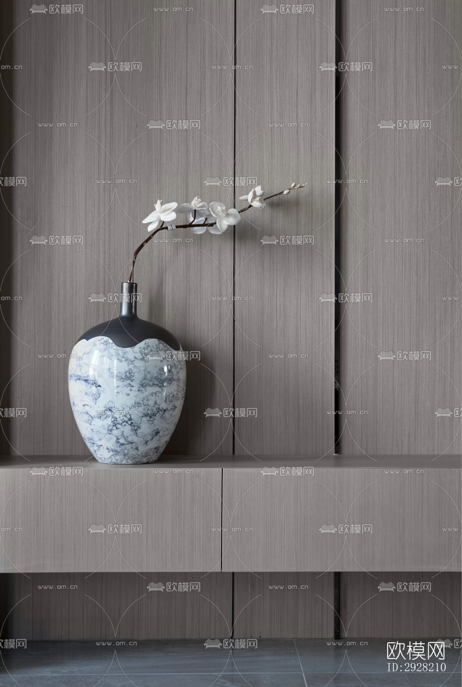 新中式平层效果图下载（渲染图13）