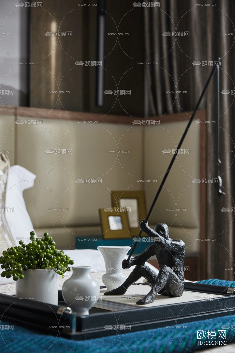 中式平层效果图下载（渲染图12）