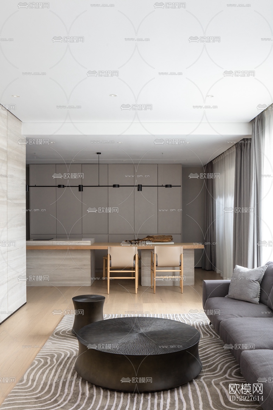 现代复式效果图下载（渲染图7）