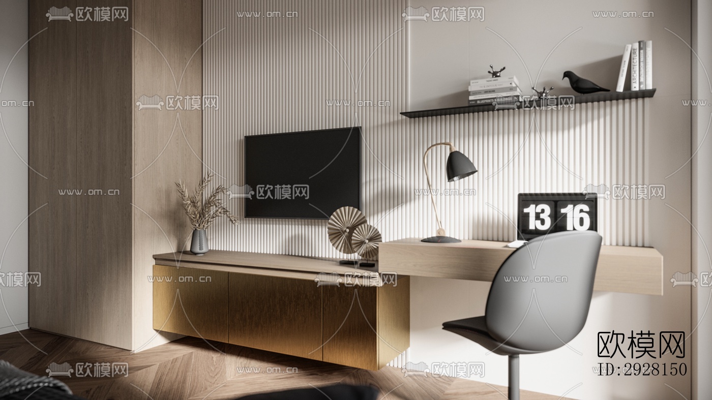 北欧平层效果图下载（渲染图13）