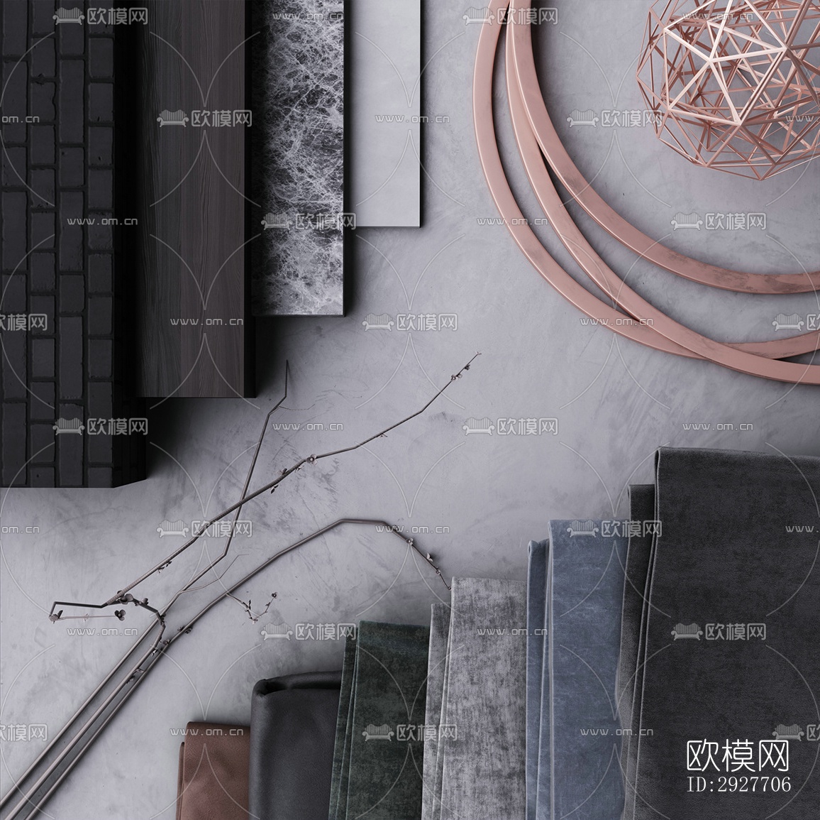 高级灰别墅效果图下载（渲染图11）