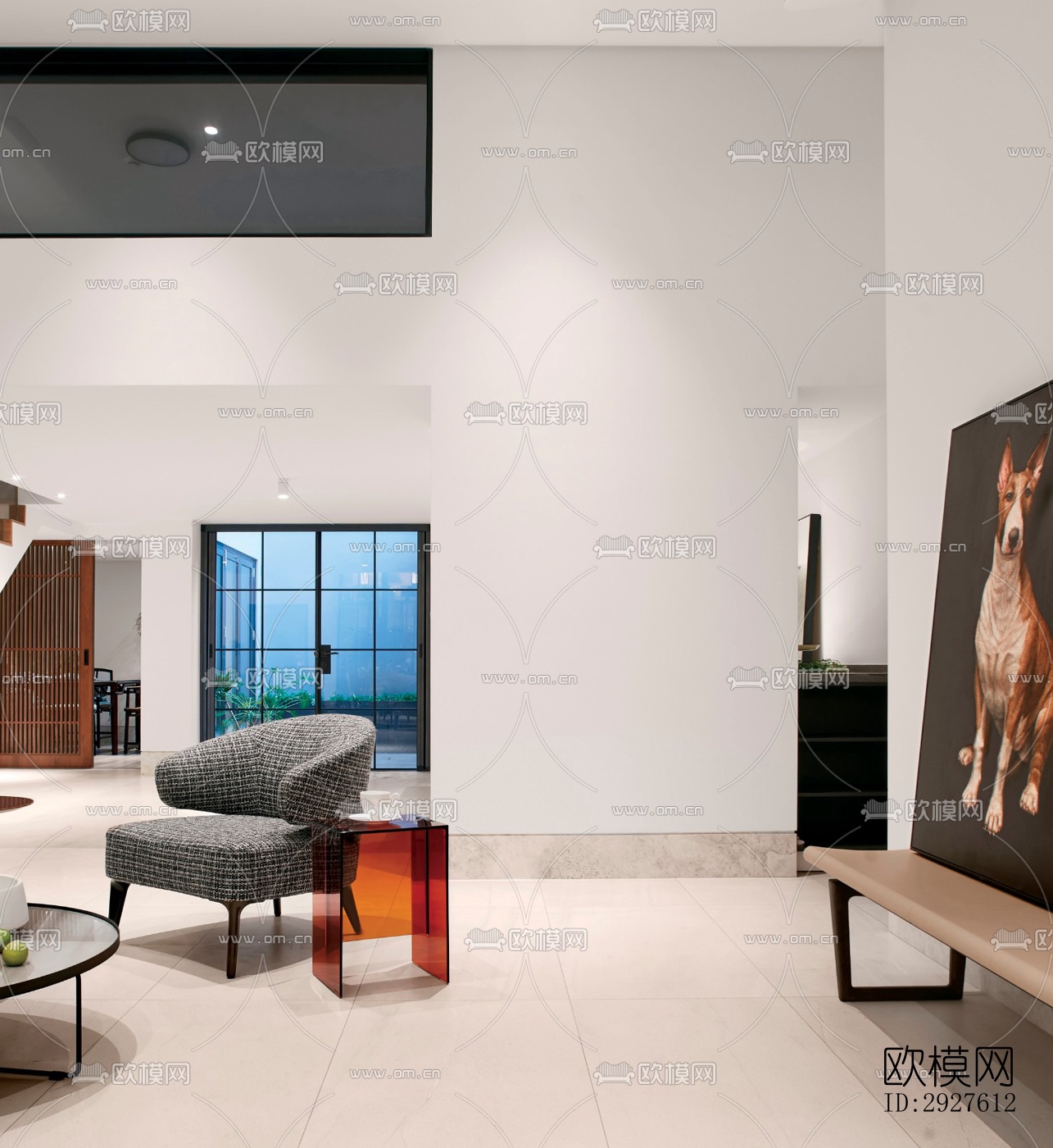 现代复式效果图下载（渲染图17）