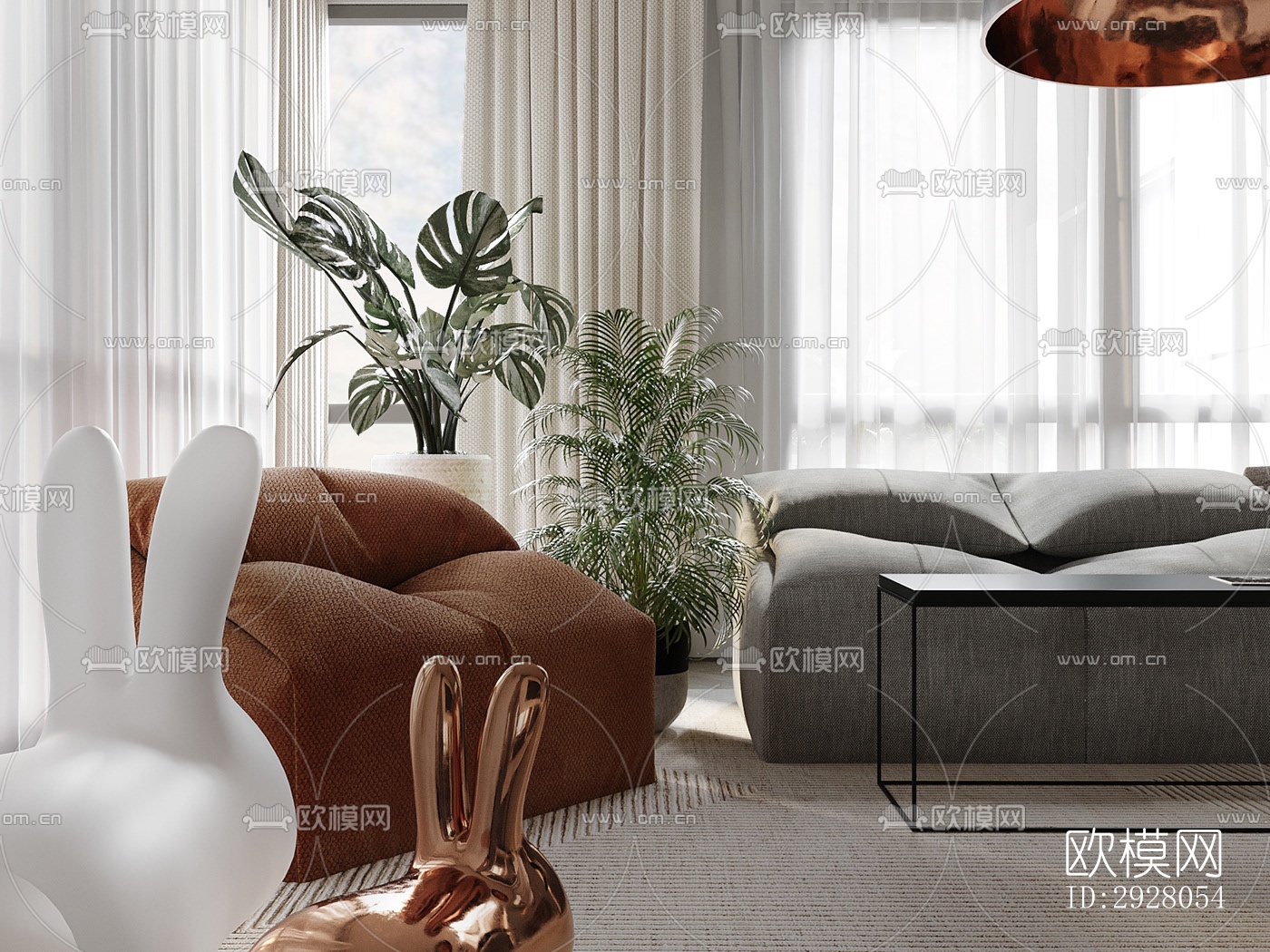 现代公寓效果图下载（渲染图19）