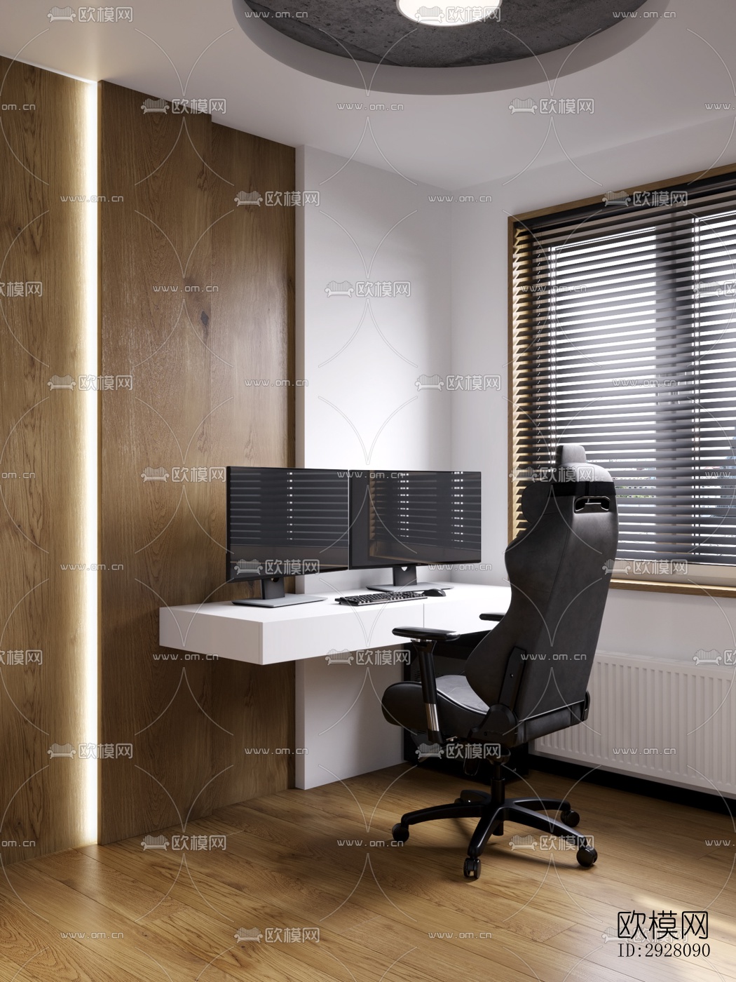 高级灰公寓效果图下载（渲染图16）