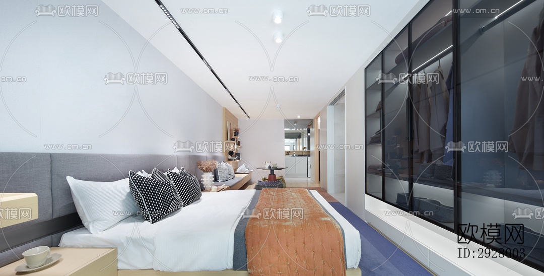 现代公寓效果图下载（渲染图7）