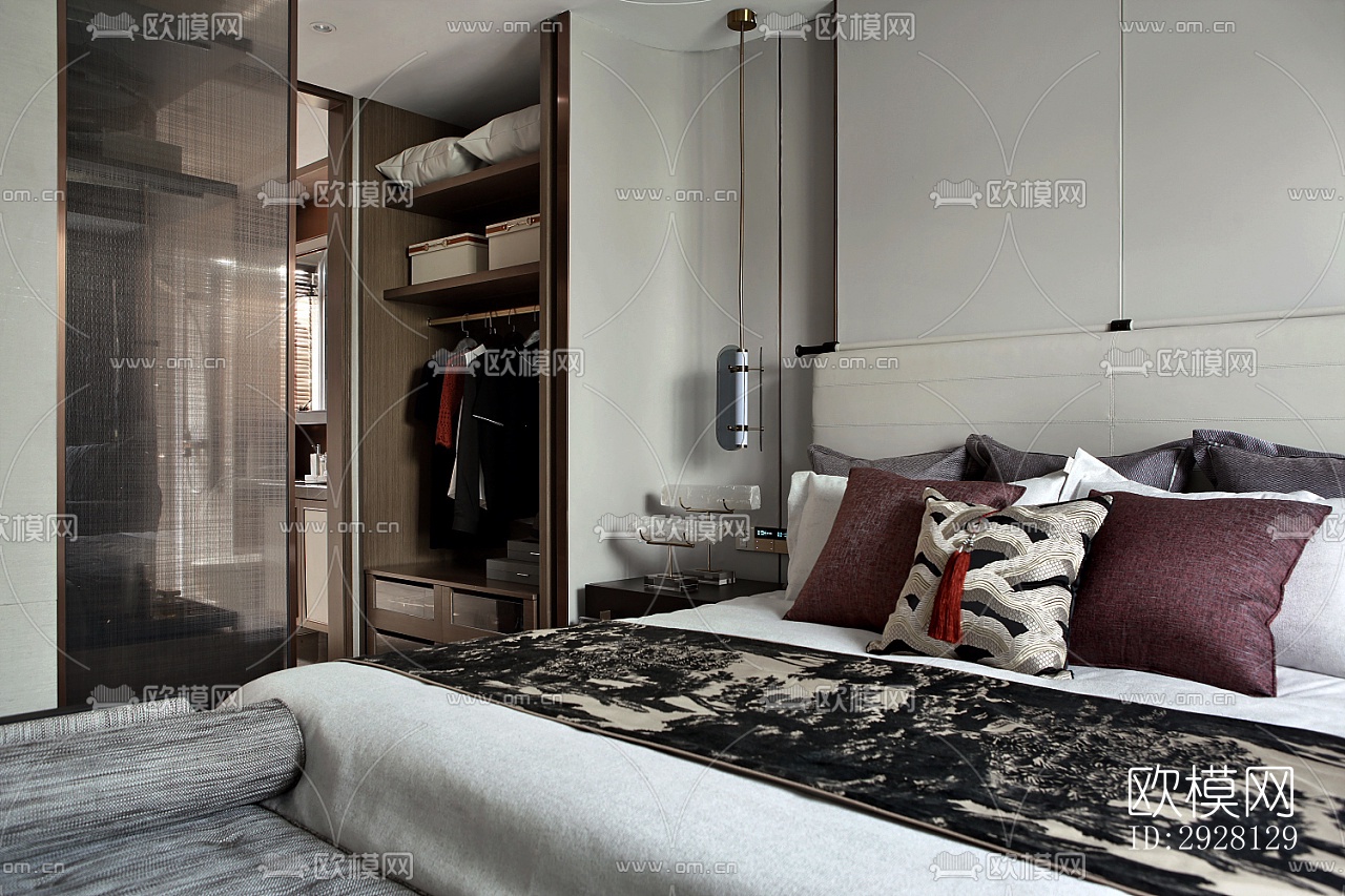 中式平层效果图下载（渲染图8）