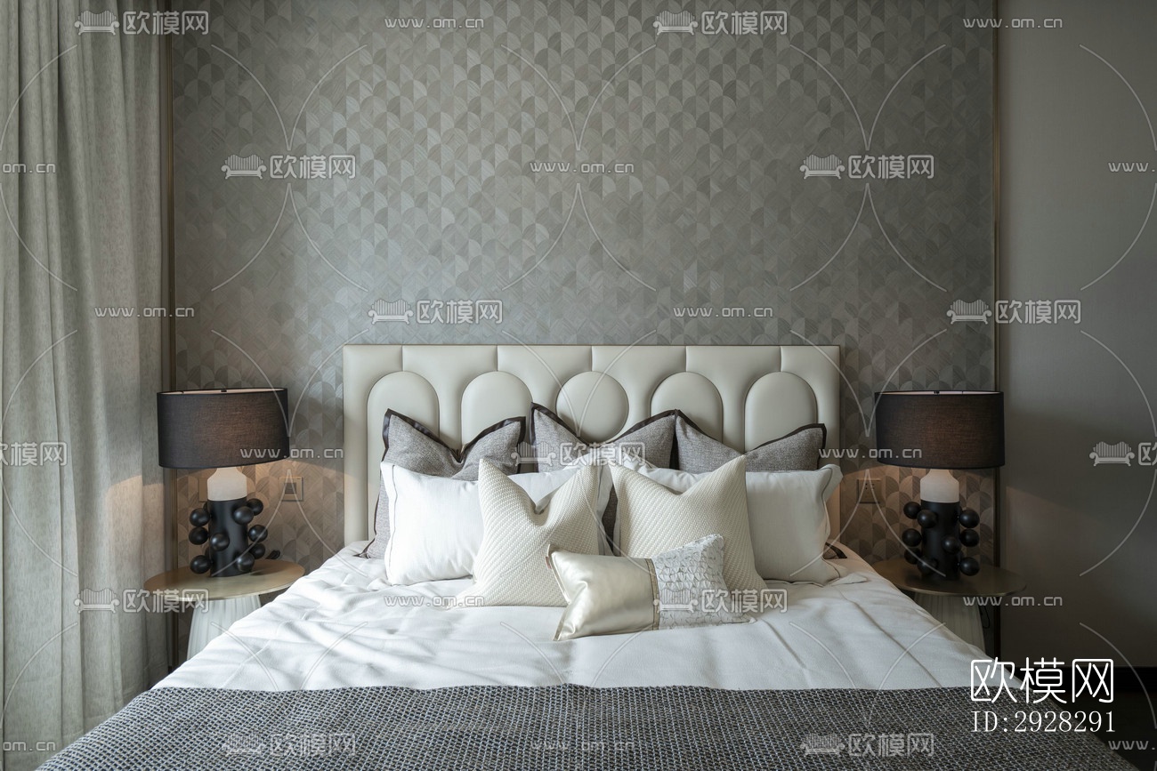 现代平层效果图下载（渲染图7）