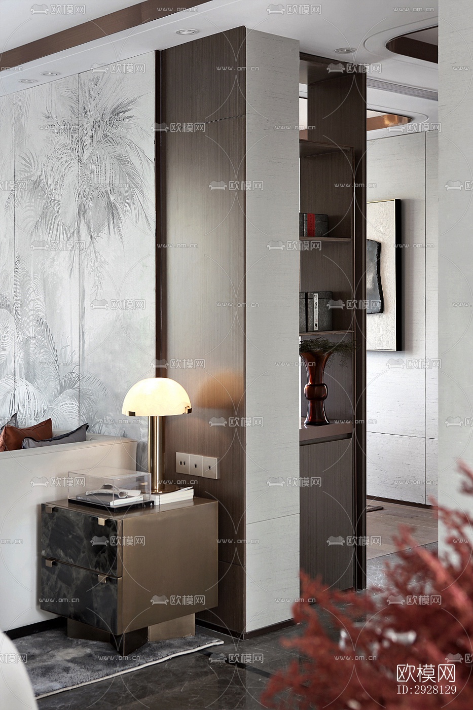 中式平层效果图下载（渲染图15）