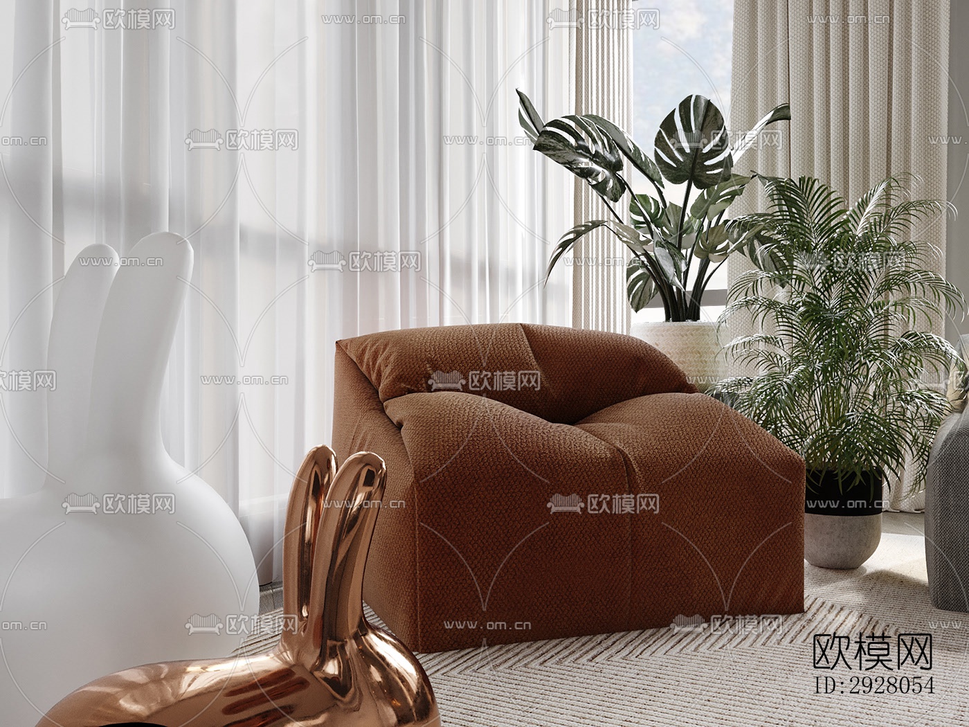 现代公寓效果图下载（渲染图3）