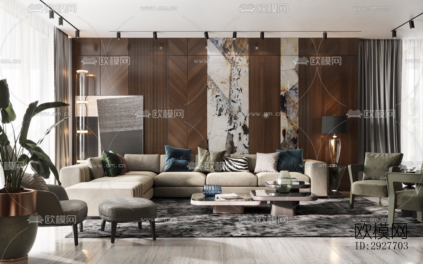 现代别墅效果图下载（渲染图13）