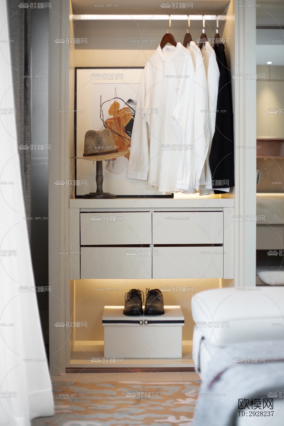 新中式平层效果图下载（渲染图16）