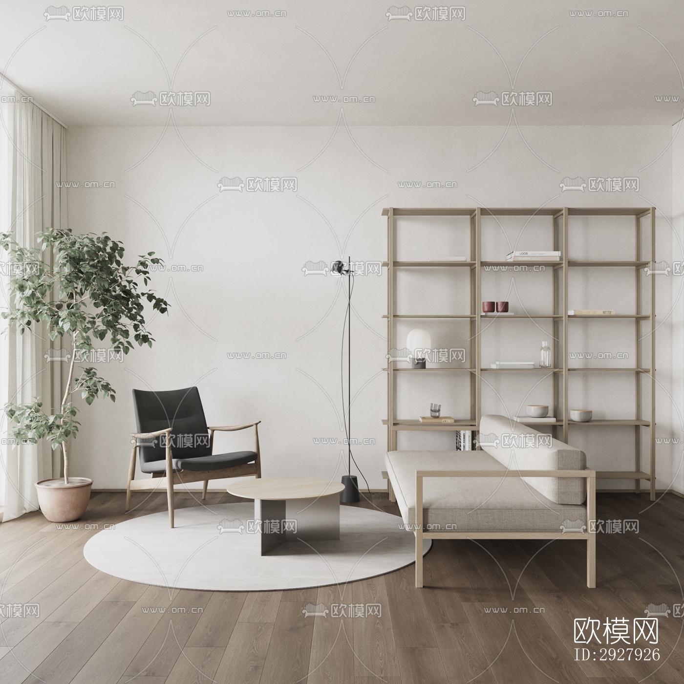 北欧公寓效果图下载（渲染图7）