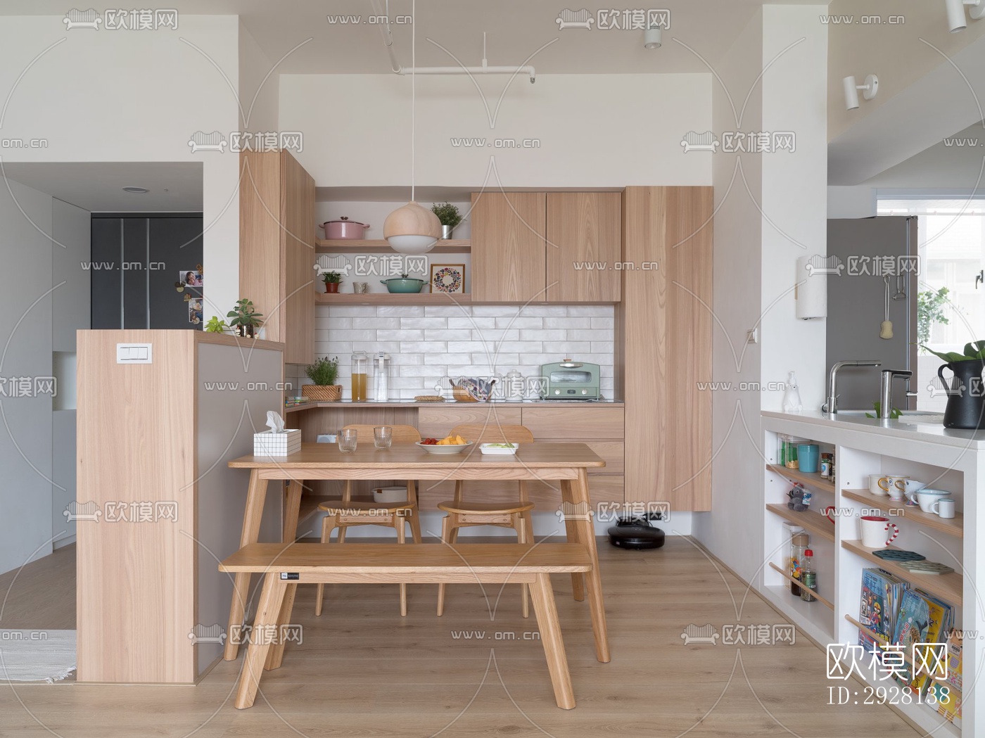 北欧平层效果图下载（渲染图2）