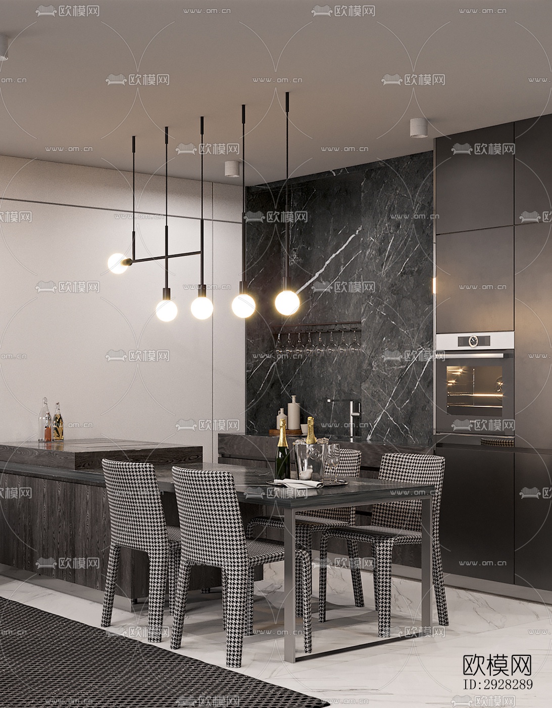 现代平层效果图下载（渲染图10）