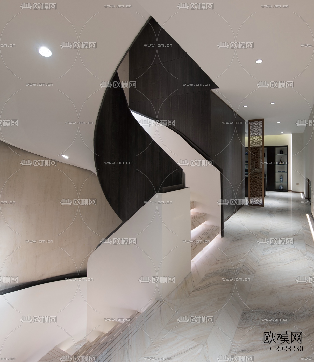 新中式平层效果图下载（渲染图11）