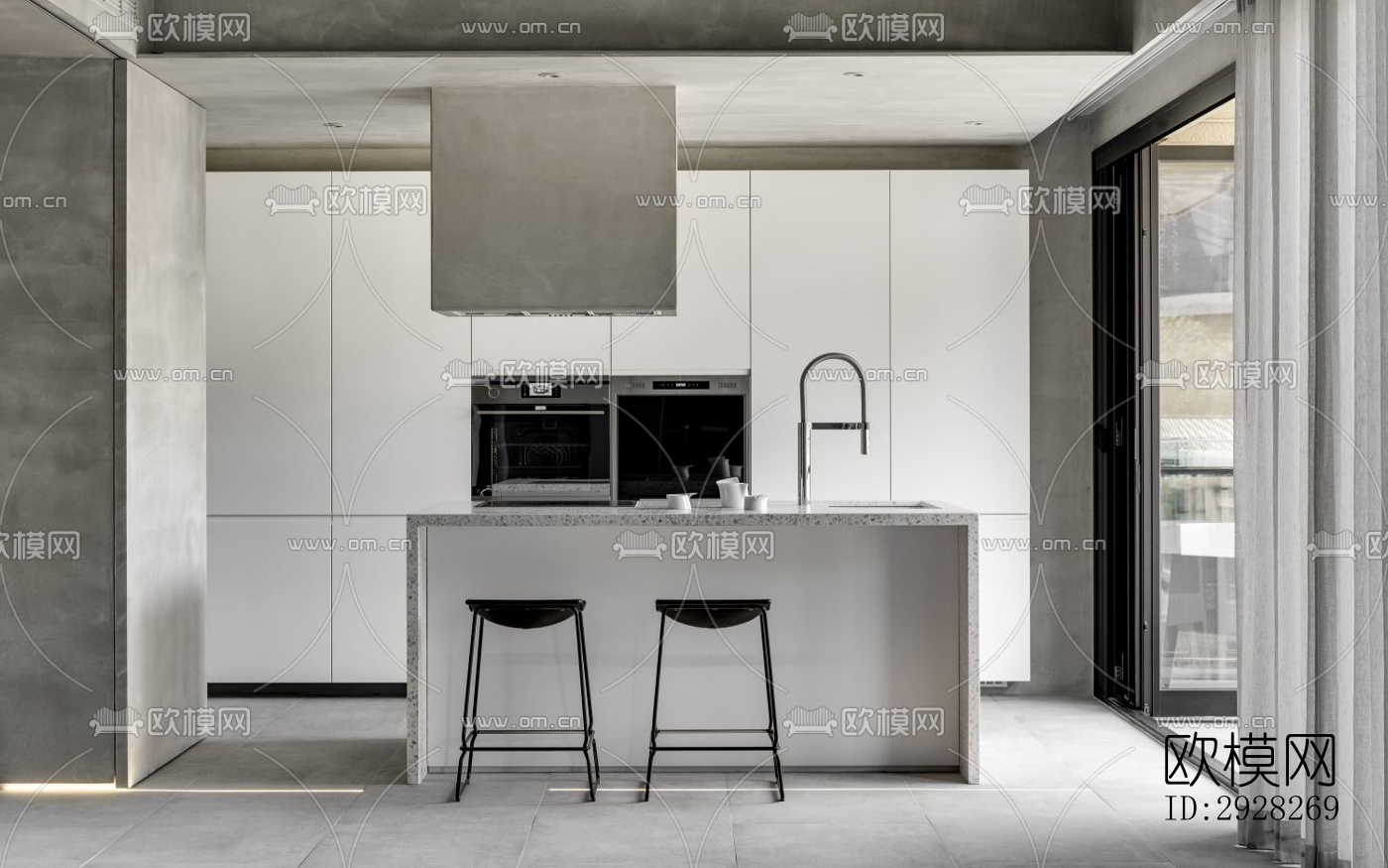 日式平层效果图下载（渲染图4）