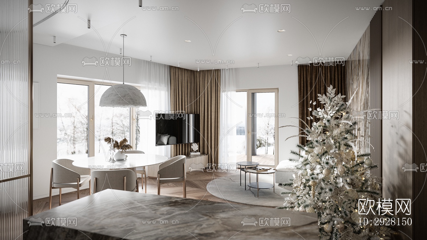 北欧平层效果图下载（渲染图14）