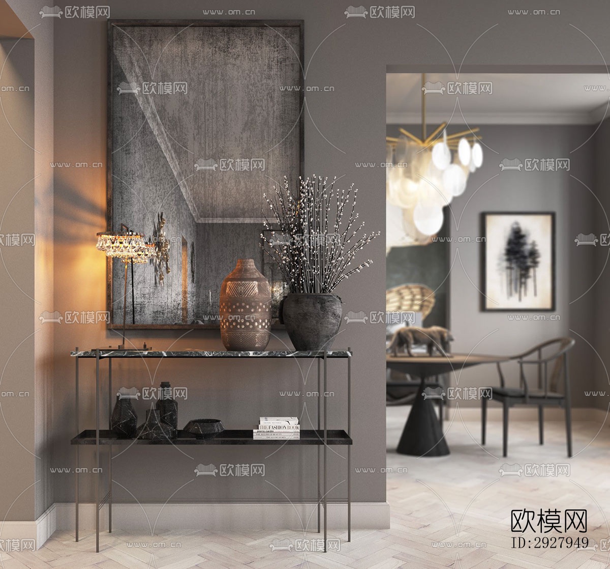 后现代公寓效果图下载（渲染图2）