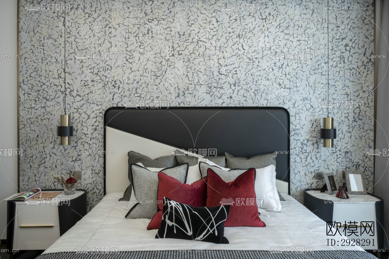 现代平层效果图下载（渲染图5）