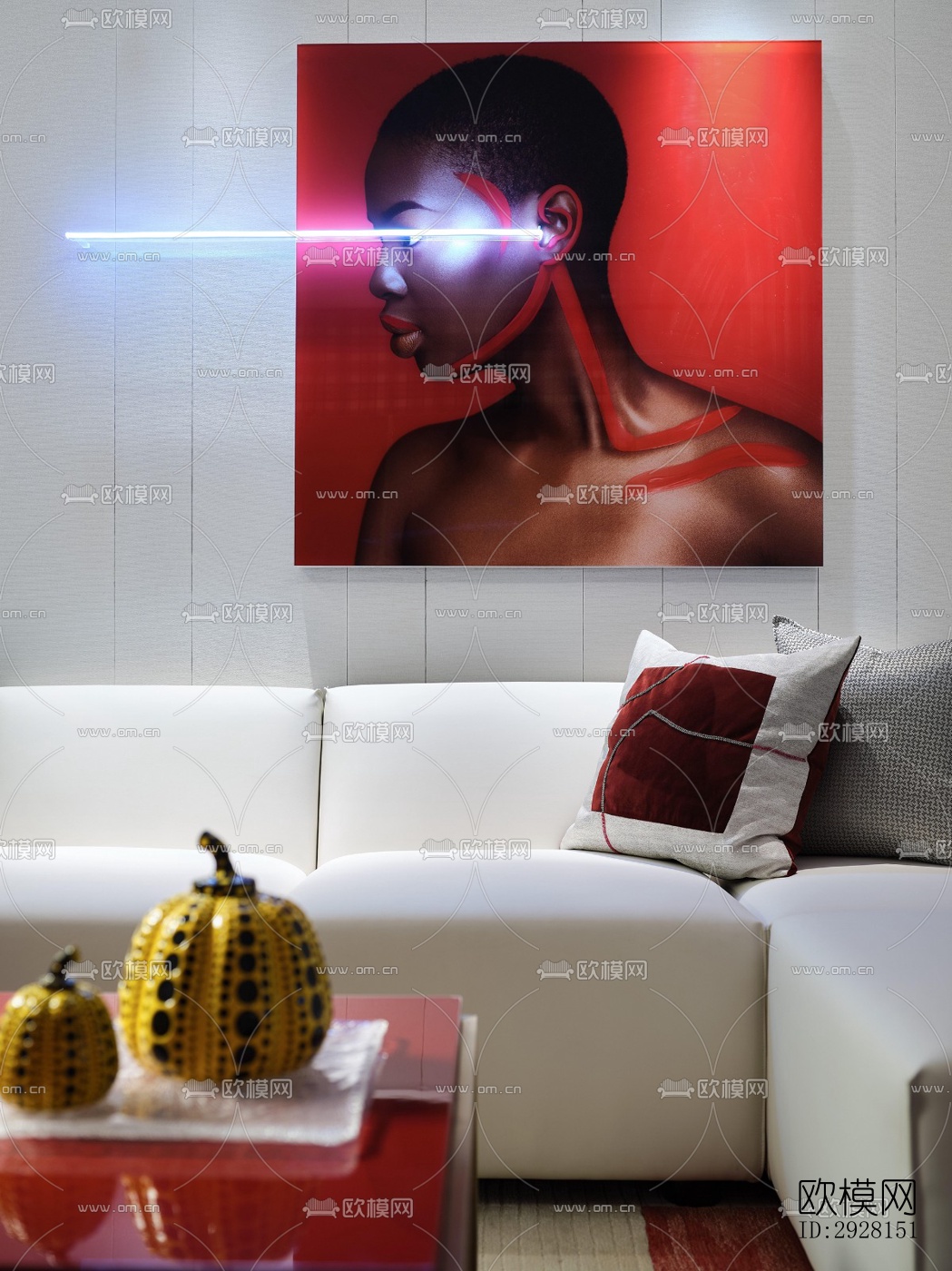 后现代平层效果图下载（渲染图5）