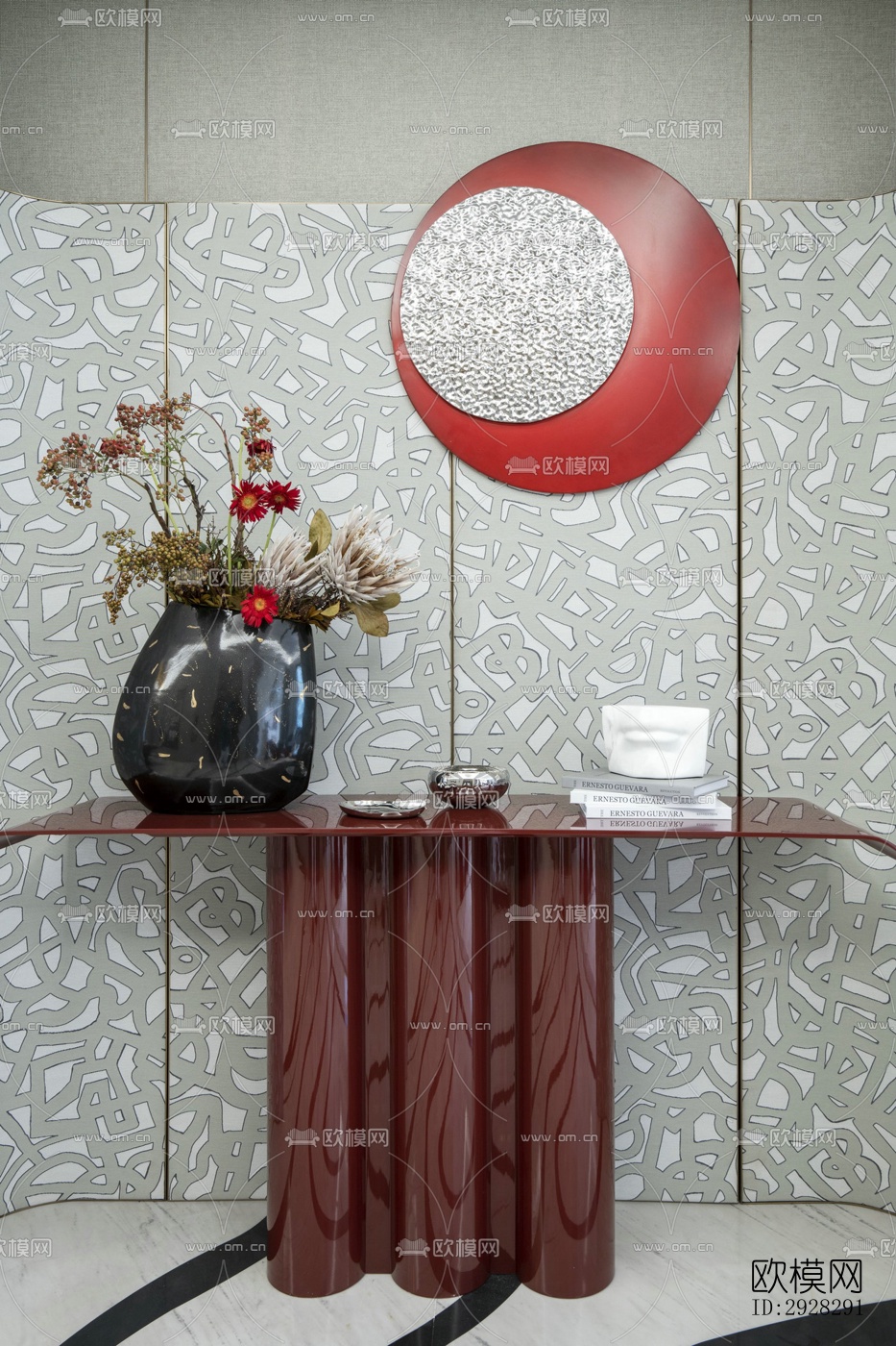 现代平层效果图下载（渲染图1）