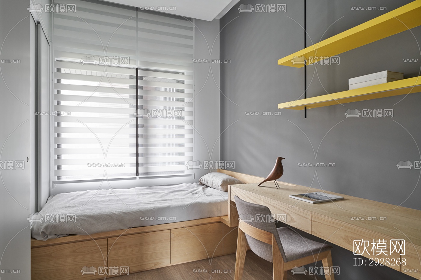 日式平层效果图下载（渲染图12）