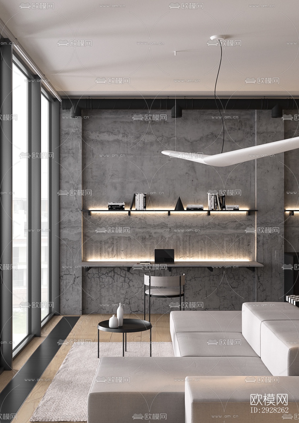 日式平层效果图下载（渲染图12）