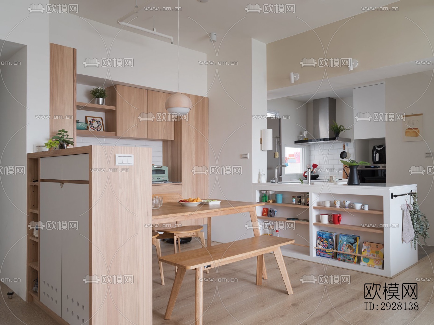 北欧平层效果图下载（渲染图3）