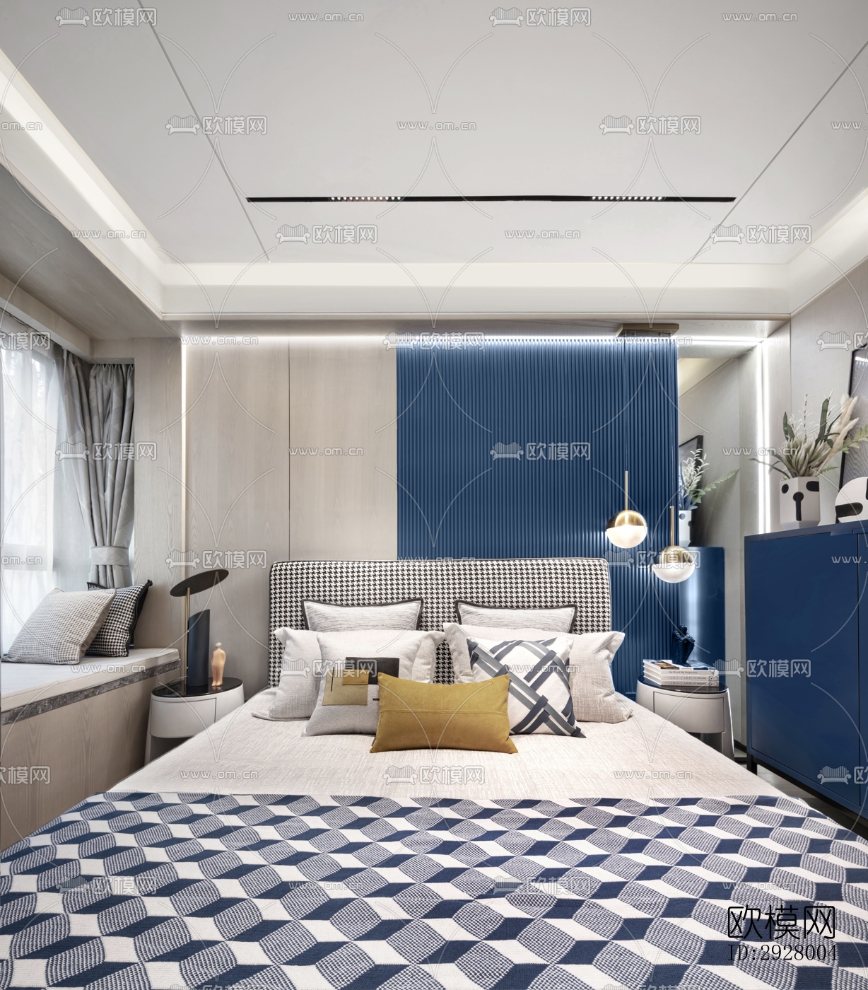 现代公寓效果图下载（渲染图7）