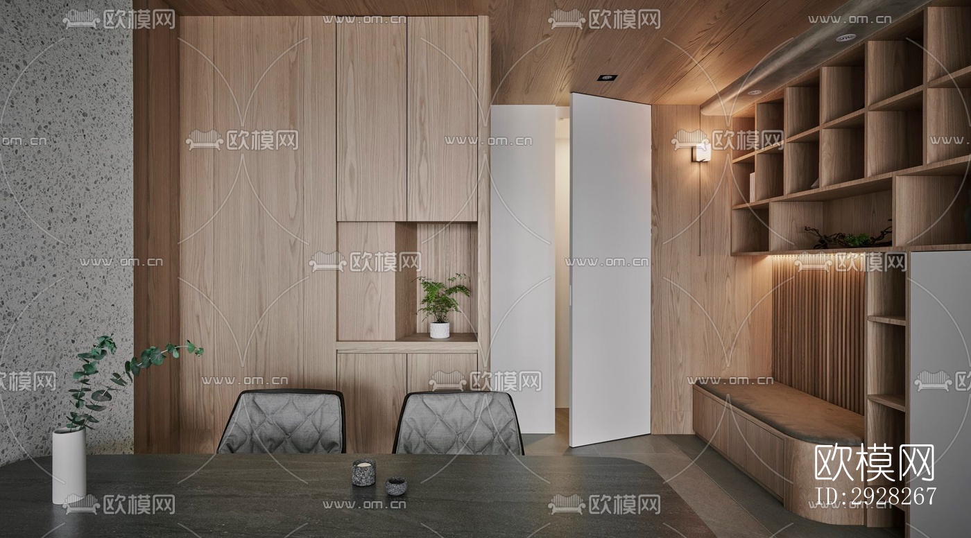 日式平层效果图下载（渲染图10）