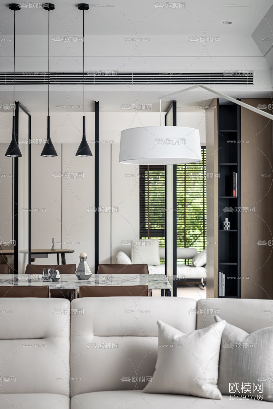 现代复式效果图下载（渲染图3）