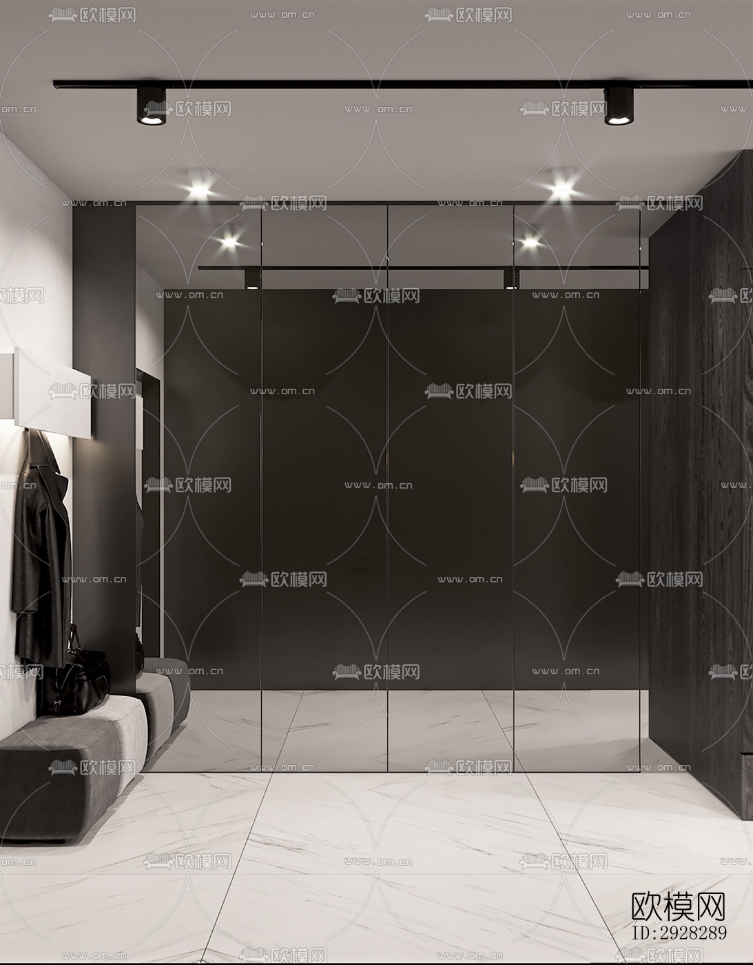 现代平层效果图下载（渲染图14）