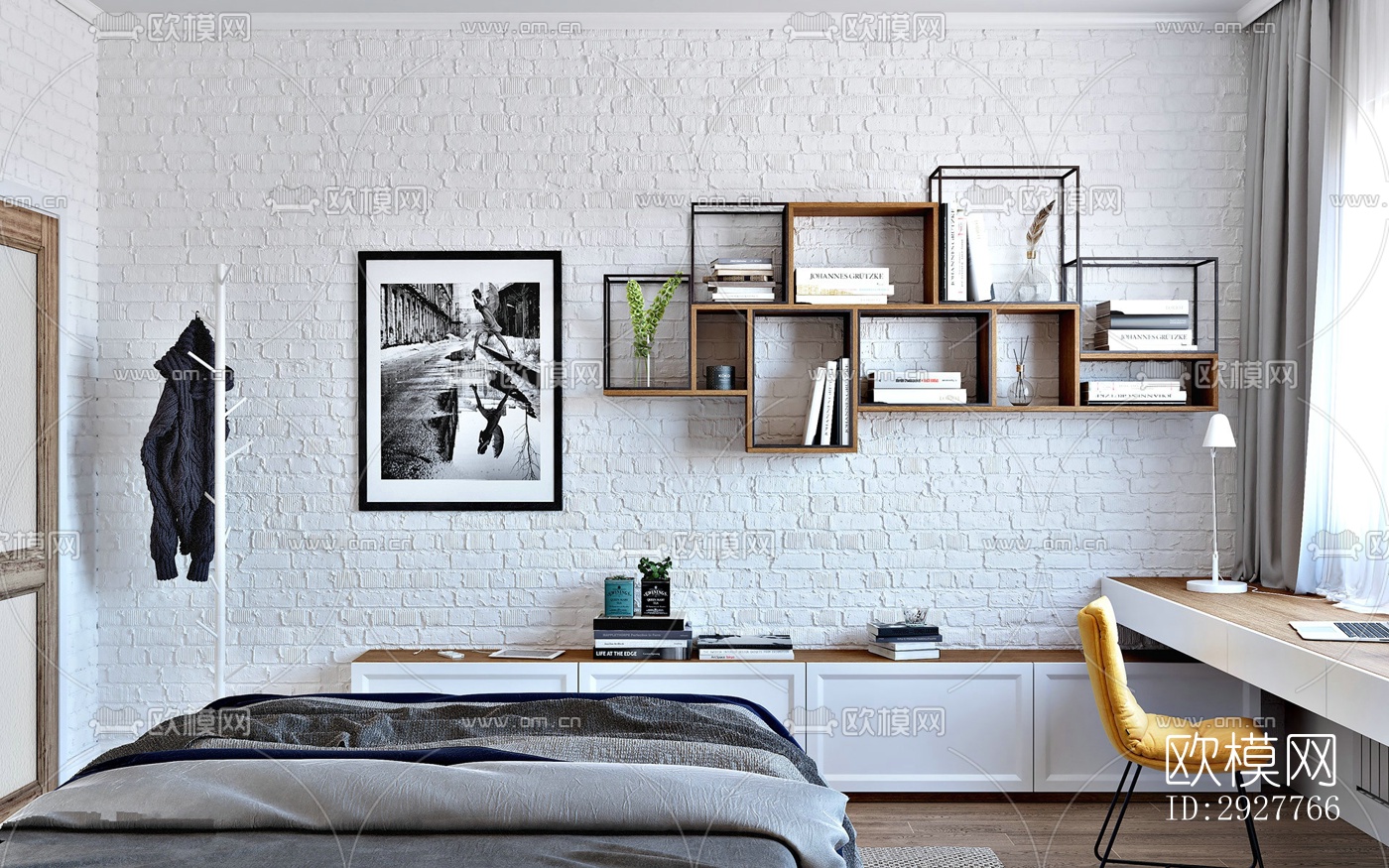 北欧公寓效果图下载（渲染图7）