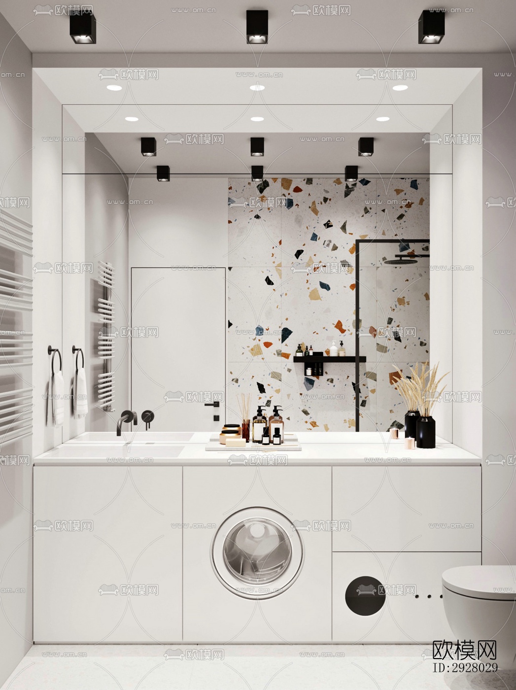 现代公寓效果图下载（渲染图10）