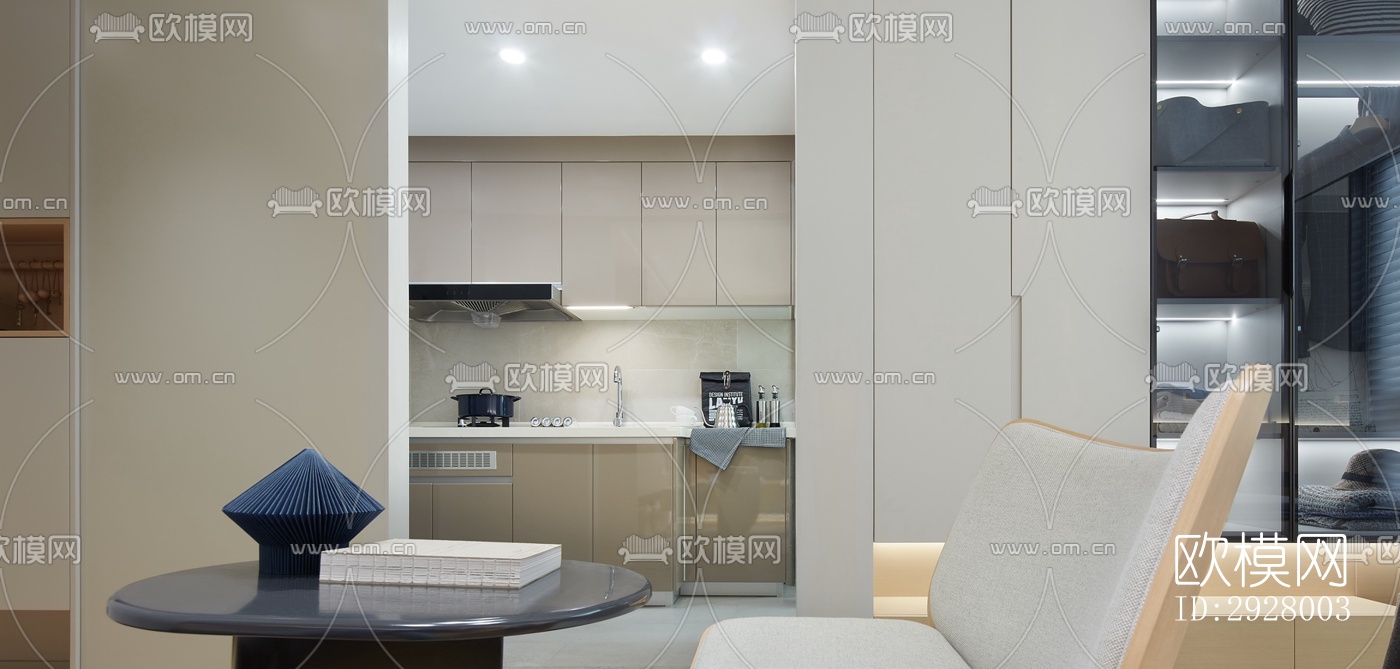 现代公寓效果图下载（渲染图4）