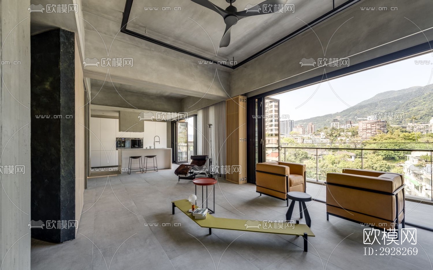 日式平层效果图下载（渲染图18）