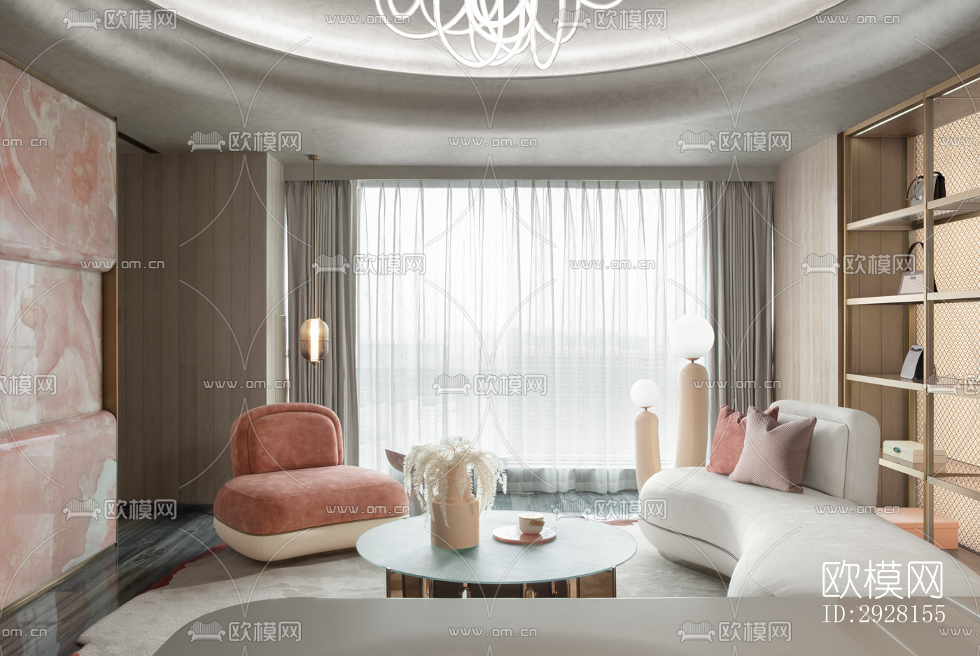 后现代平层效果图下载（渲染图11）