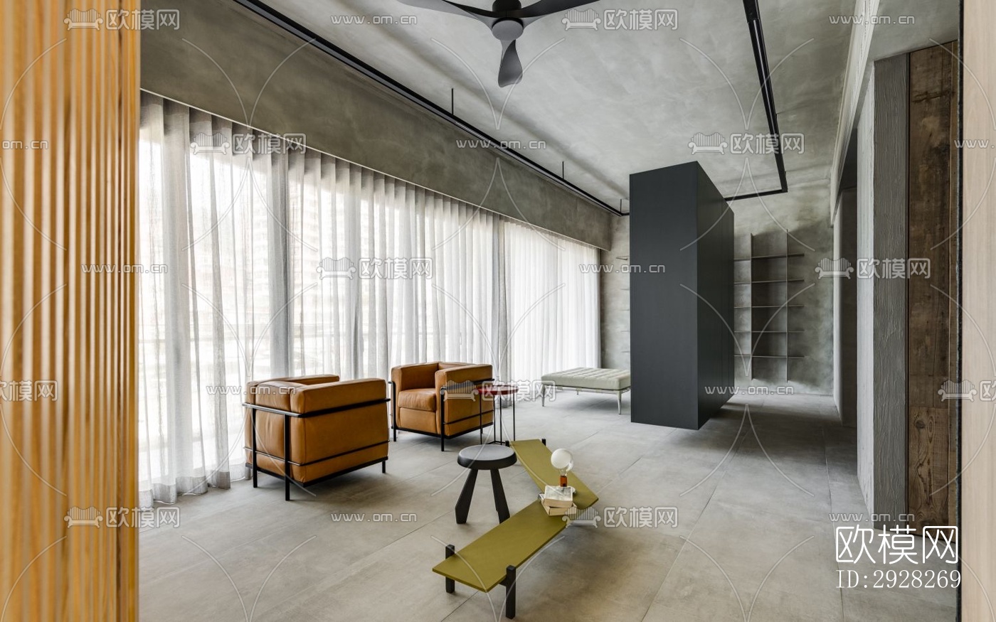 日式平层效果图下载（渲染图17）