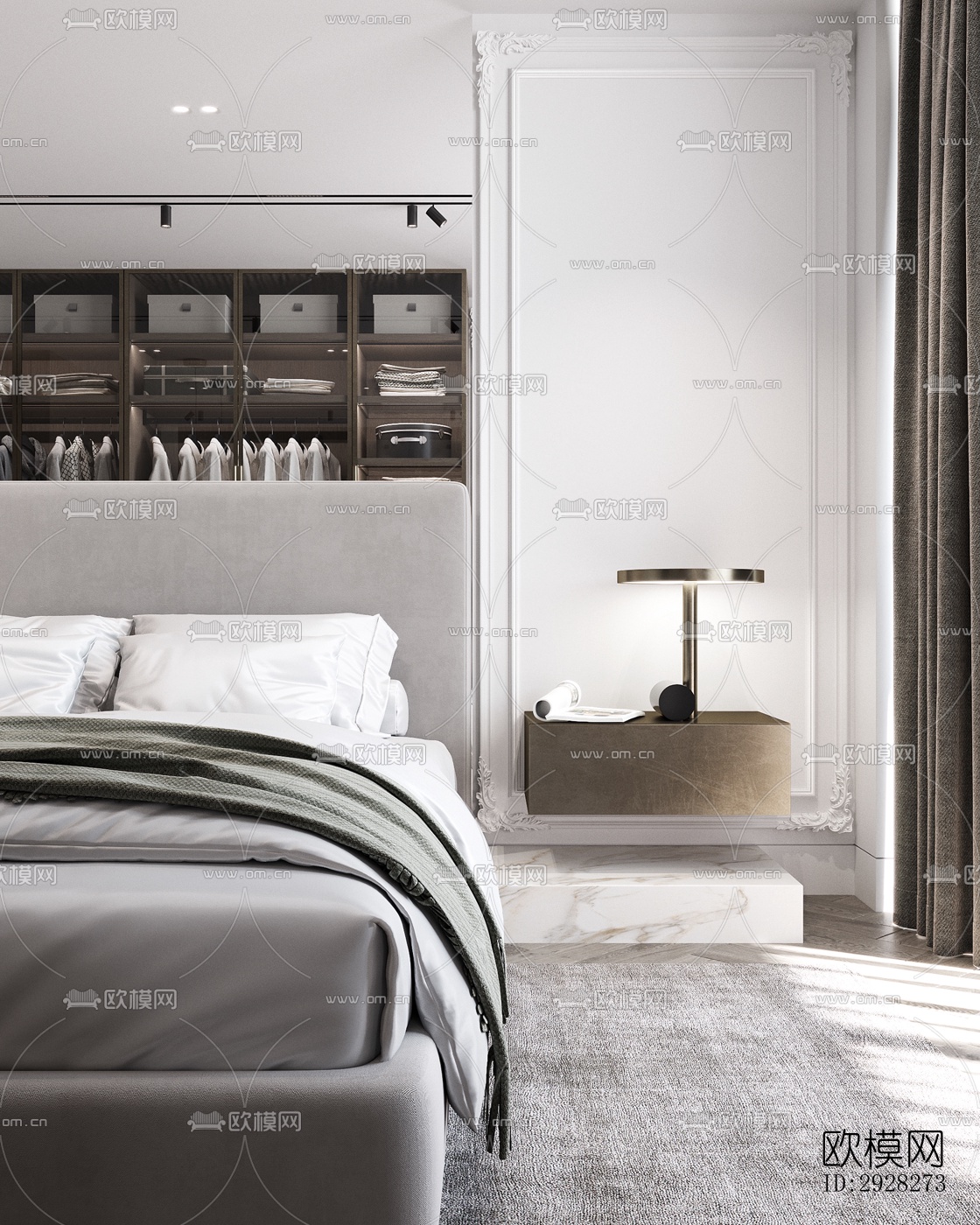 欧式平层效果图下载（渲染图3）