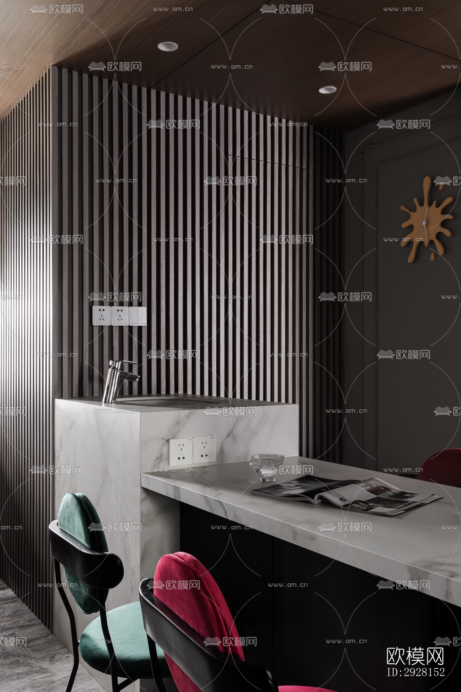 后现代平层效果图下载（渲染图14）