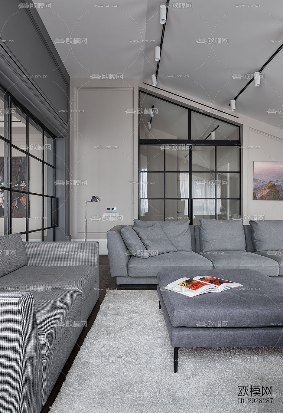 现代平层效果图下载（渲染图15）