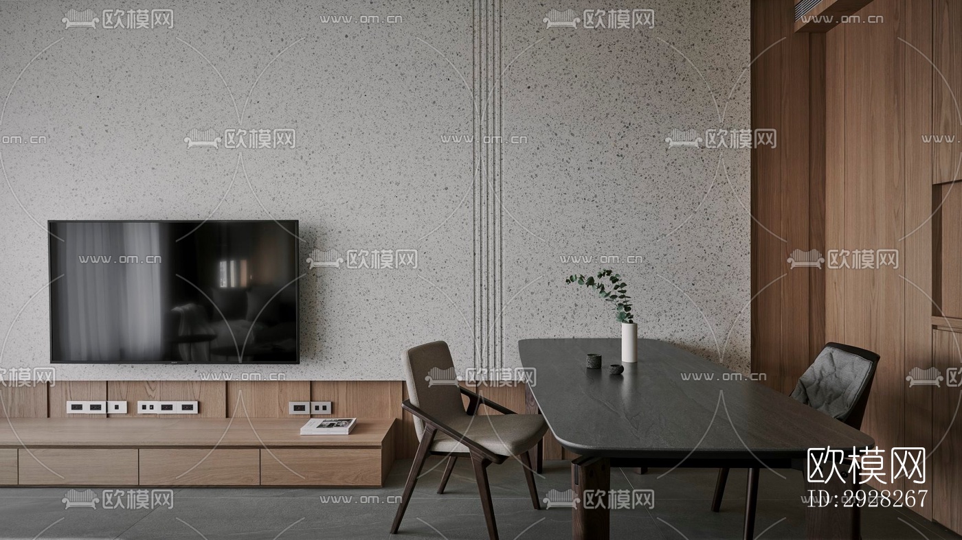 日式平层效果图下载（渲染图9）