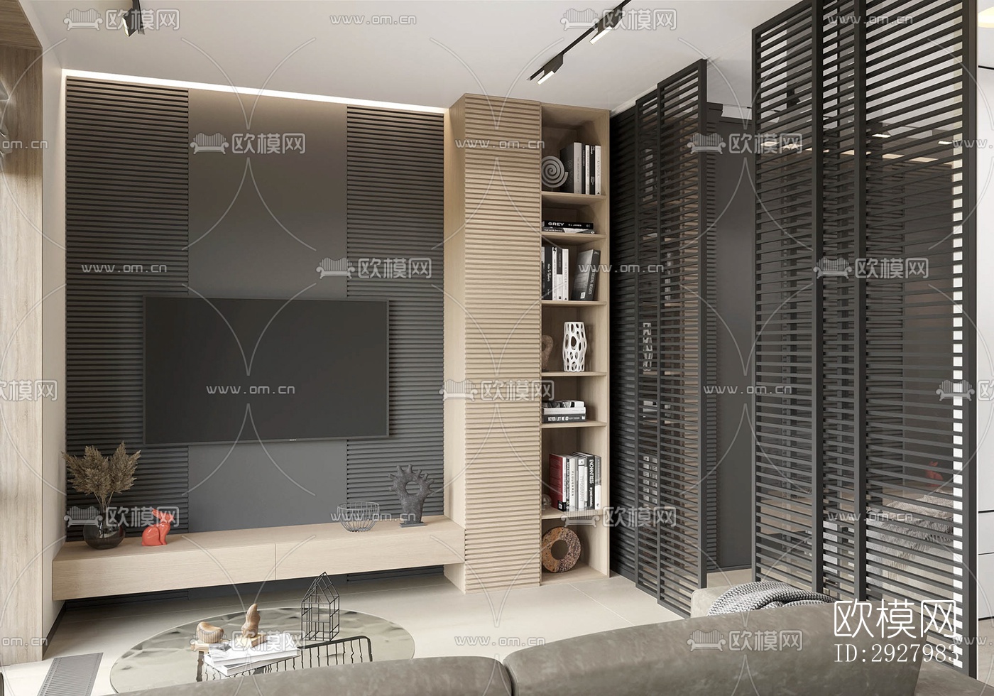 现代公寓效果图下载（渲染图4）