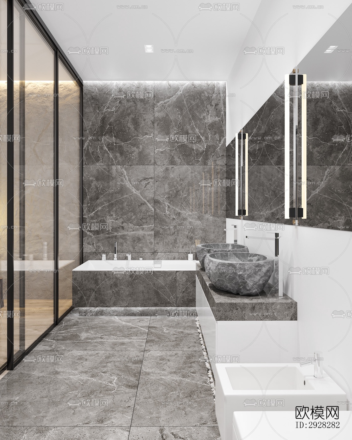 现代平层效果图下载（渲染图11）