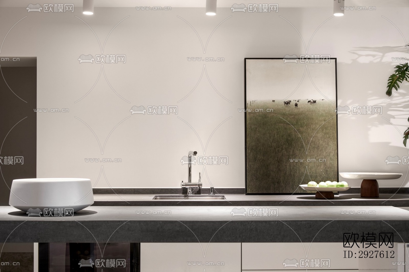 现代复式效果图下载（渲染图4）