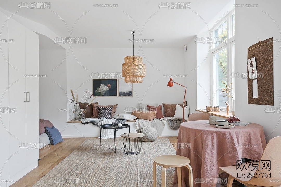 北欧公寓效果图下载（渲染图1）