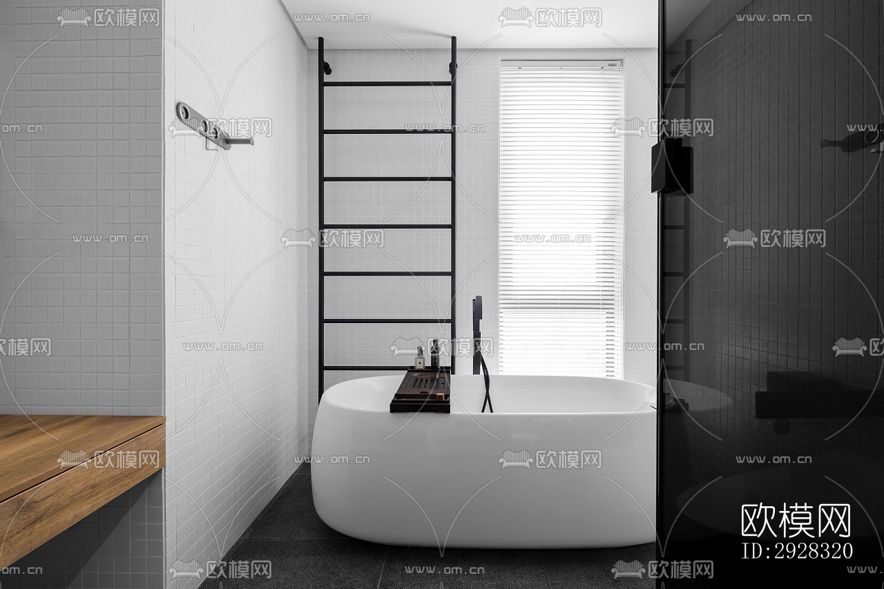 现代平层效果图下载（渲染图9）