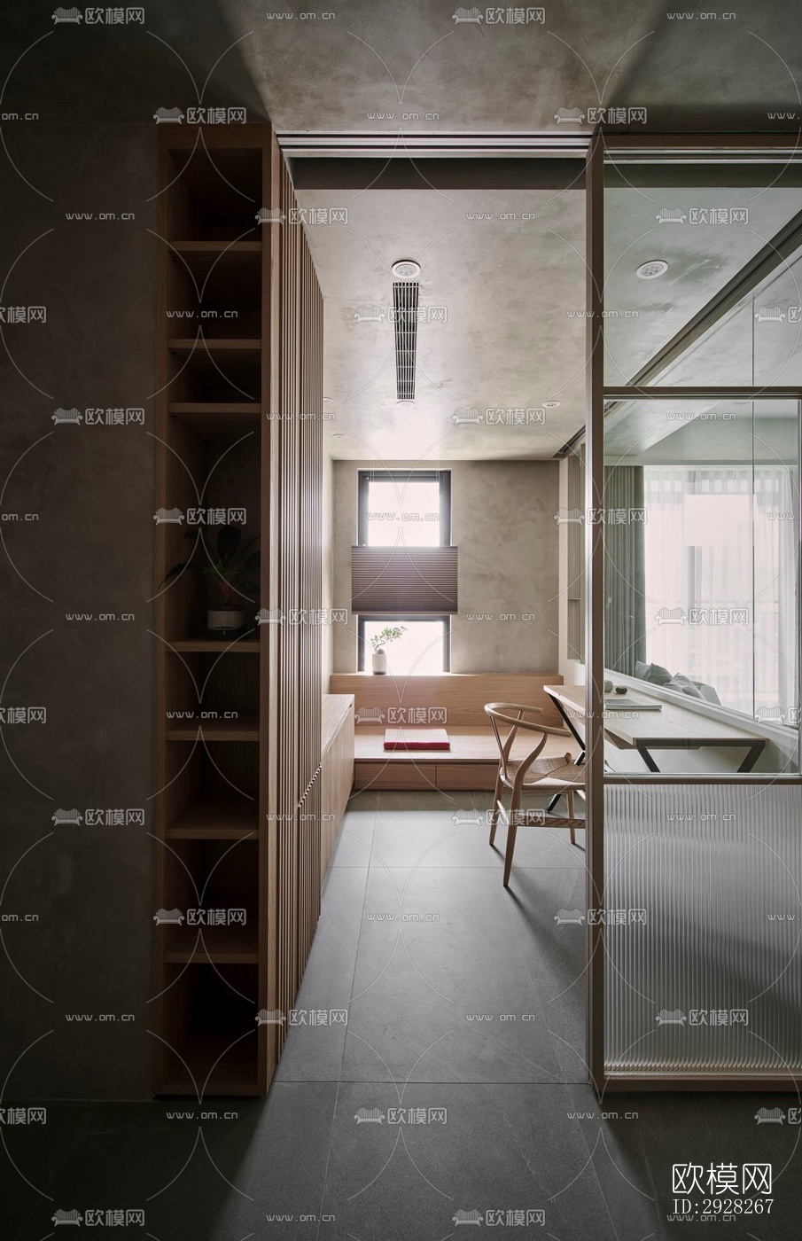 日式平层效果图下载（渲染图2）