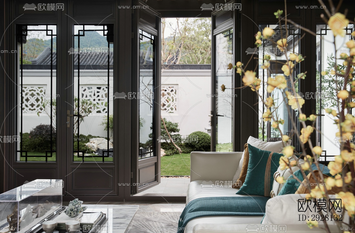 中式平层效果图下载（渲染图18）