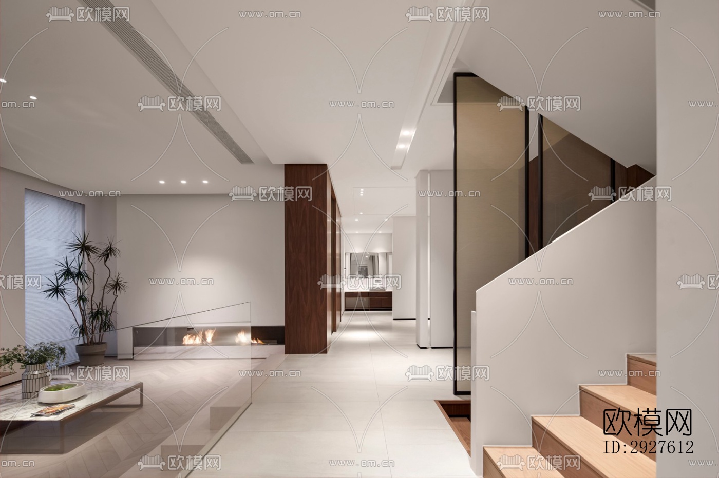 现代复式效果图下载（渲染图14）